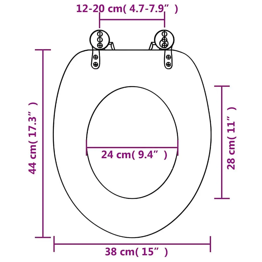 Grey Stones Toilet Seat with Soft Close Mechanism