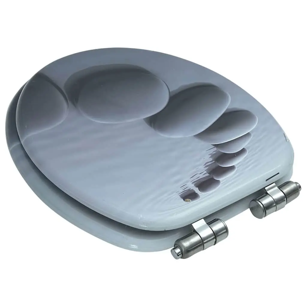 Grey Stones Toilet Seat with Soft Close Mechanism