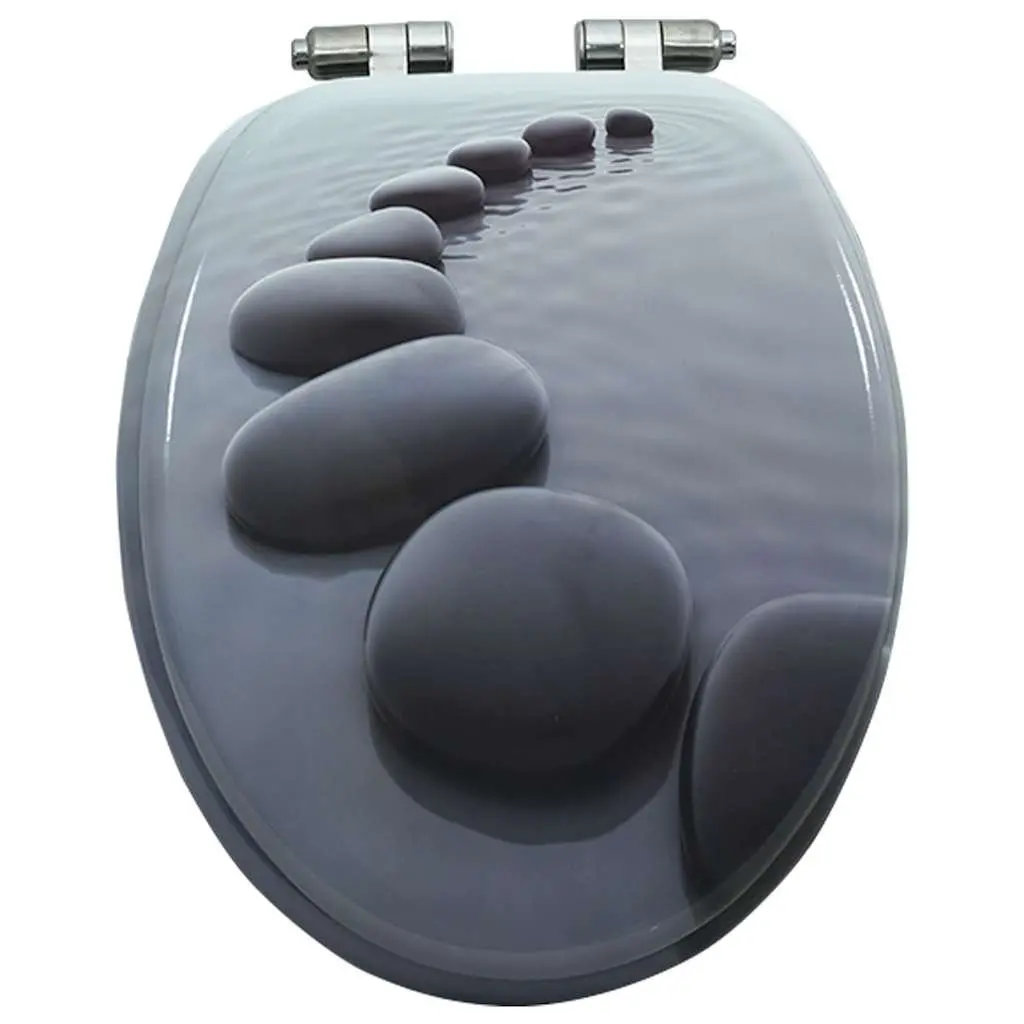 Grey Stones Toilet Seat with Soft Close Mechanism