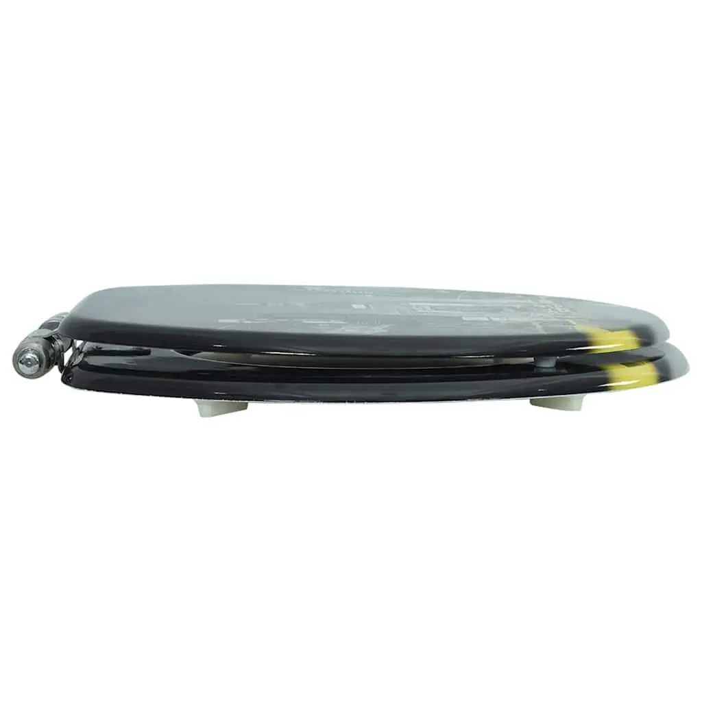 Grey Toilet Seat with Soft Close Lid