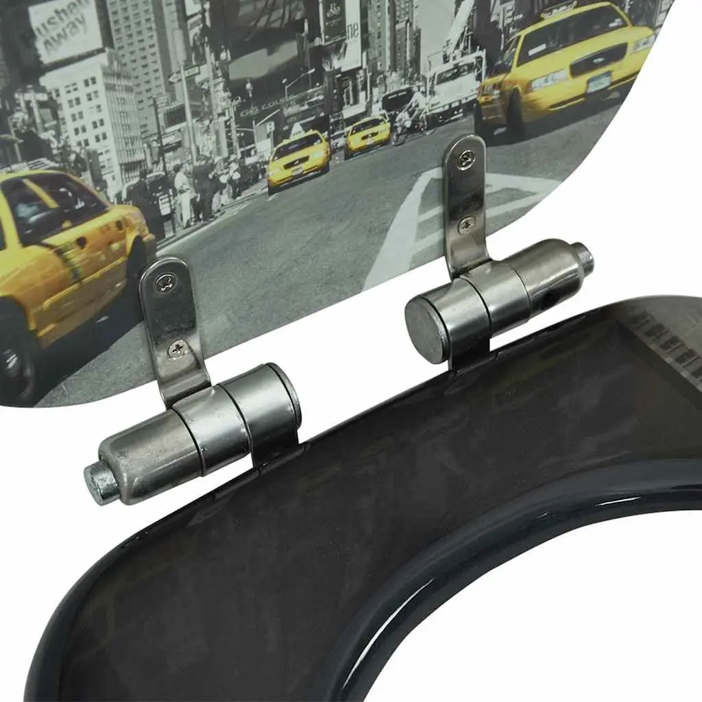 Grey Toilet Seat with Soft Close Lid