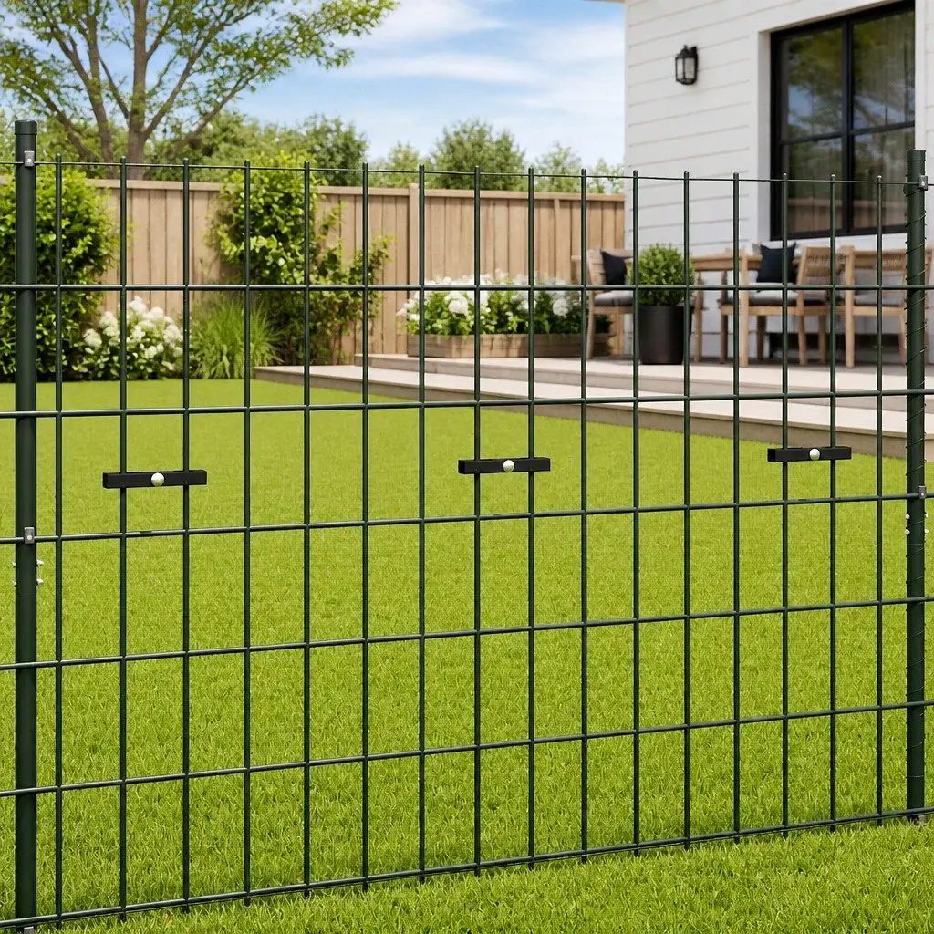 Garden Fence U Mat Connector Galvanized Steel Anthracite