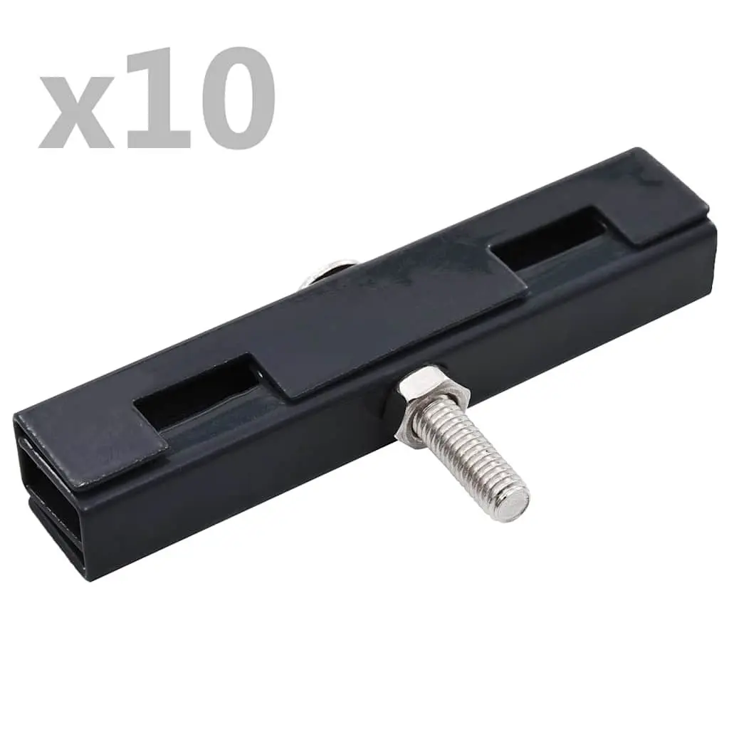 Garden Fence U Mat Connector Galvanized Steel Anthracite