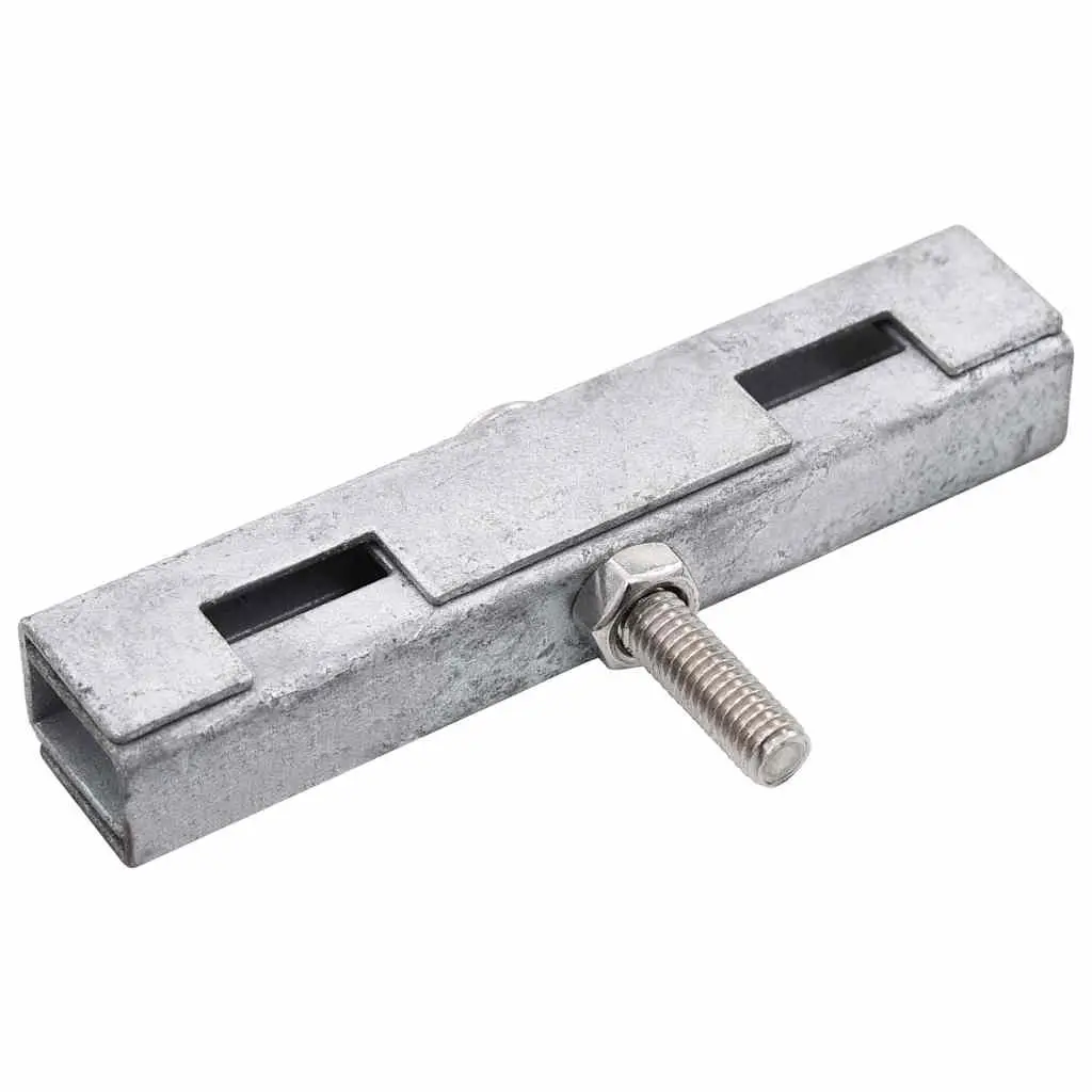 U Mat Connector 10 Sets Silver Grid Fence Joining Hardware Galvanized Steel