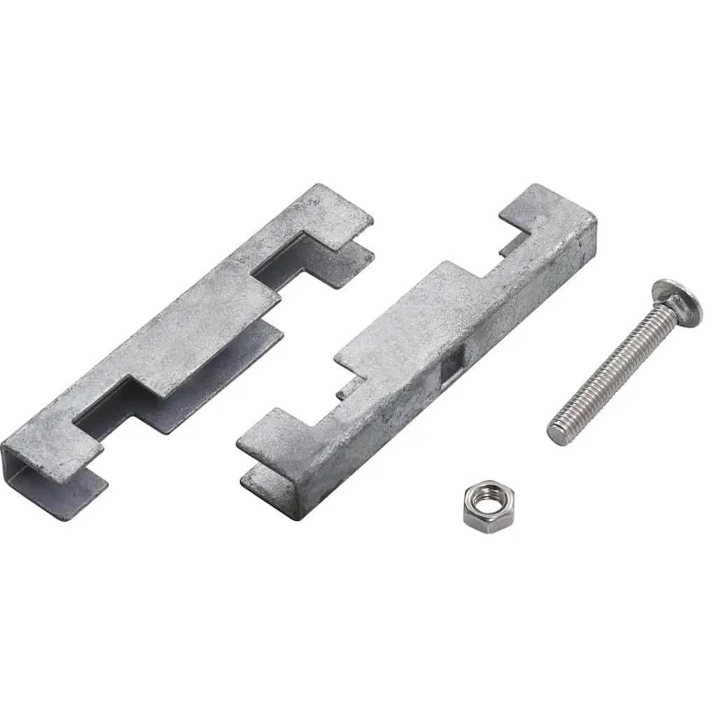 U Mat Connector 10 Sets Silver Grid Fence Joining Hardware Galvanized Steel