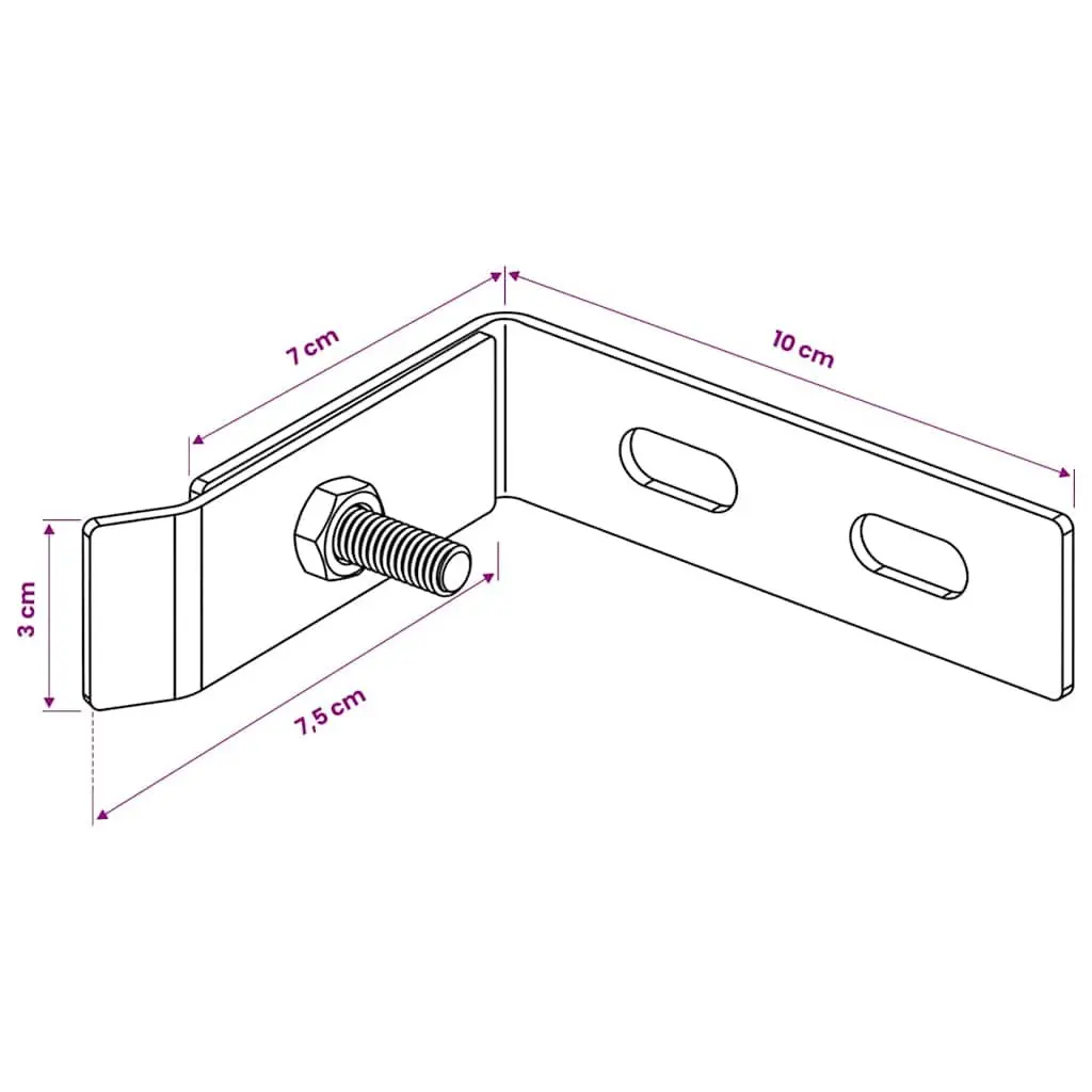 Anthracite Wall Corner Connectors for Fences