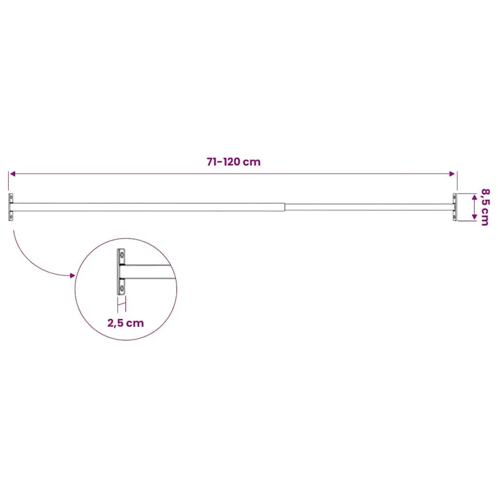 Adjustable Security Window Bars 3 pcs 710-1200 mm Silver