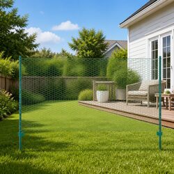 Durable Green Wire Mesh Fence Panel 25x1.5m with Steel Posts