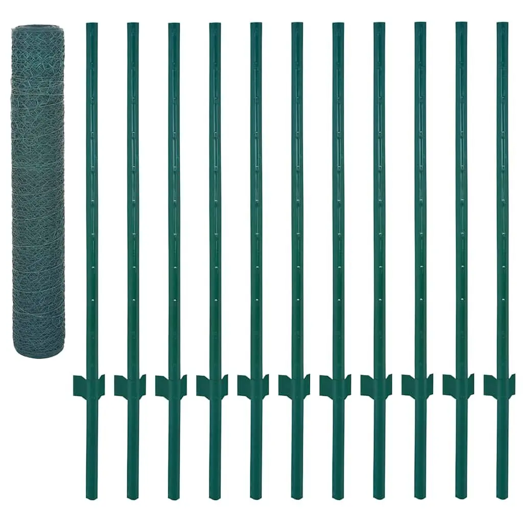 Wire Mesh Fence Panel 25m x 1m Green