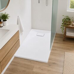 Durable 90x80 cm White Low Profile Shower Base Tray