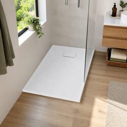 Modern Low Profile White Shower Base Tray 90x90 cm