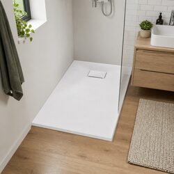 Durable Low Profile Shower Base Tray 100x80 cm White