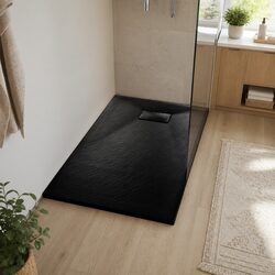Durable Black Shower Base Tray 80x80 cm for Modern Bathrooms