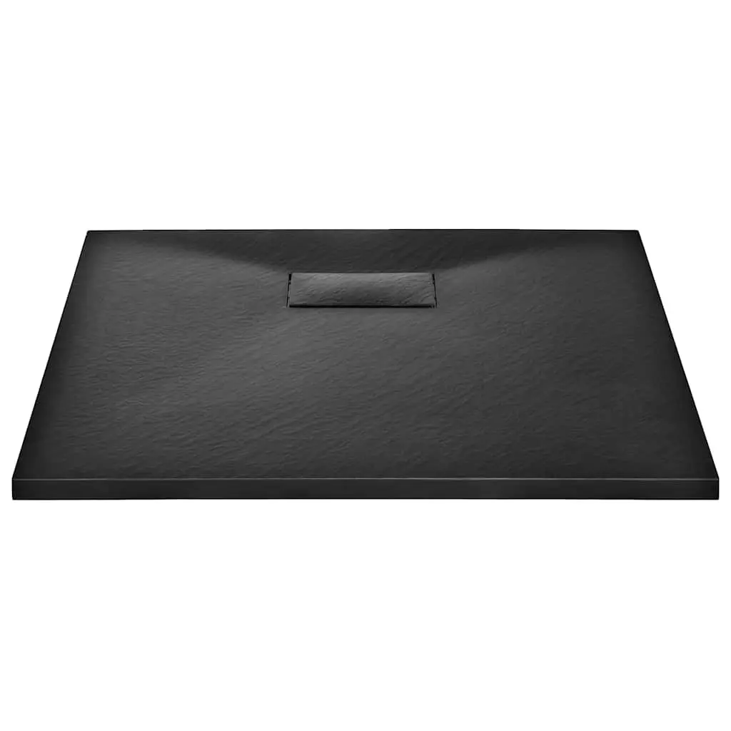 Shower Base Tray SMC 80x80 cm Black