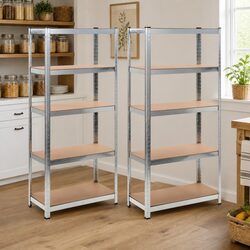 Brown Heavy Duty Shelving Unit - Industrial Storage Rack