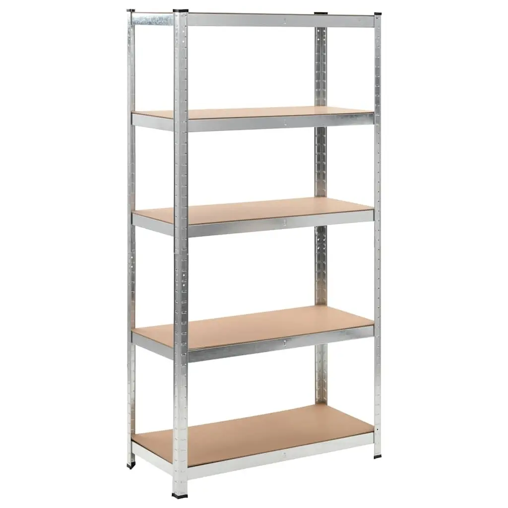 Industrial Storage Shelves MDF Steel 90 x 40 x 180 cm Brown 2 Piece