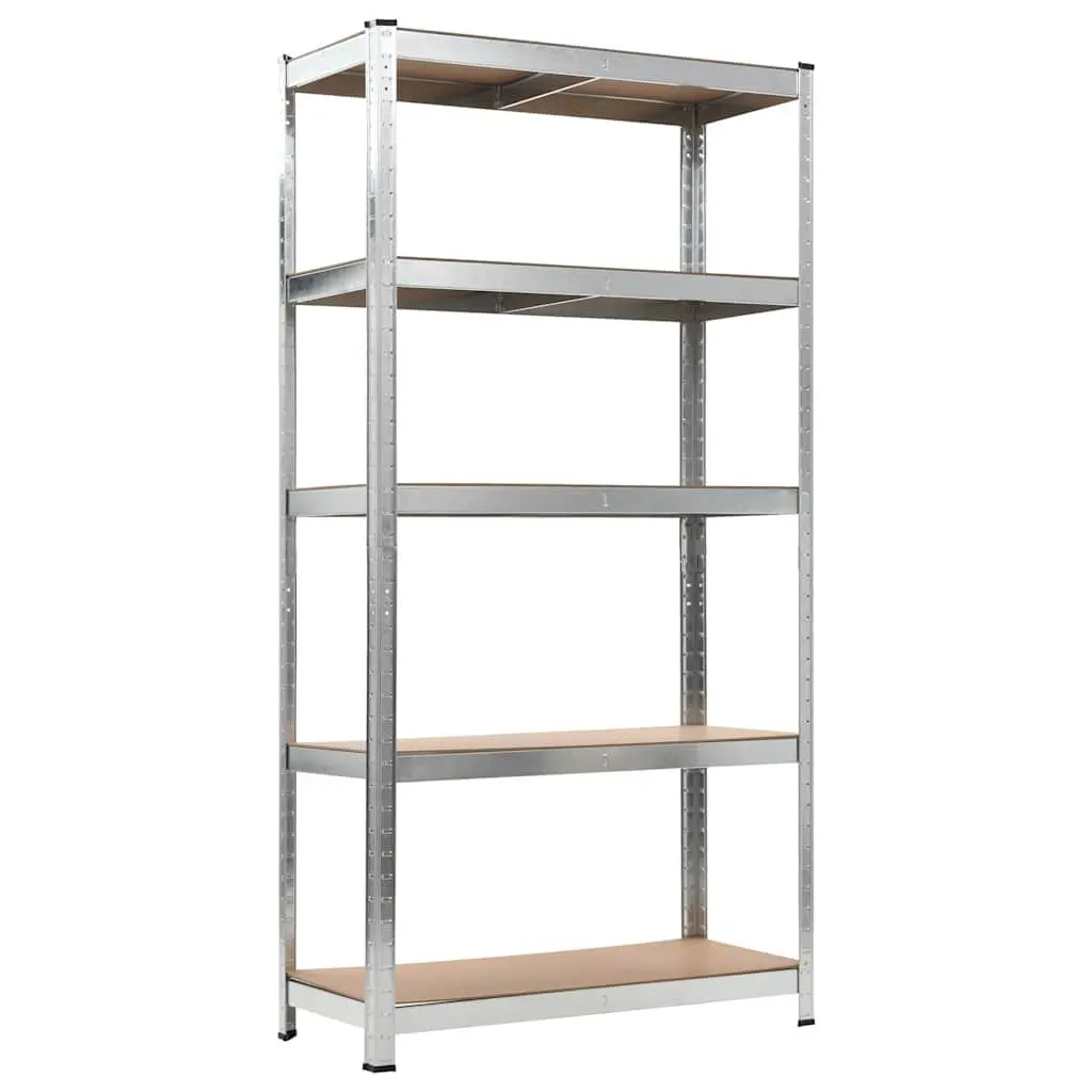 Industrial Storage Shelves MDF Steel 90 x 40 x 180 cm Brown 2 Piece