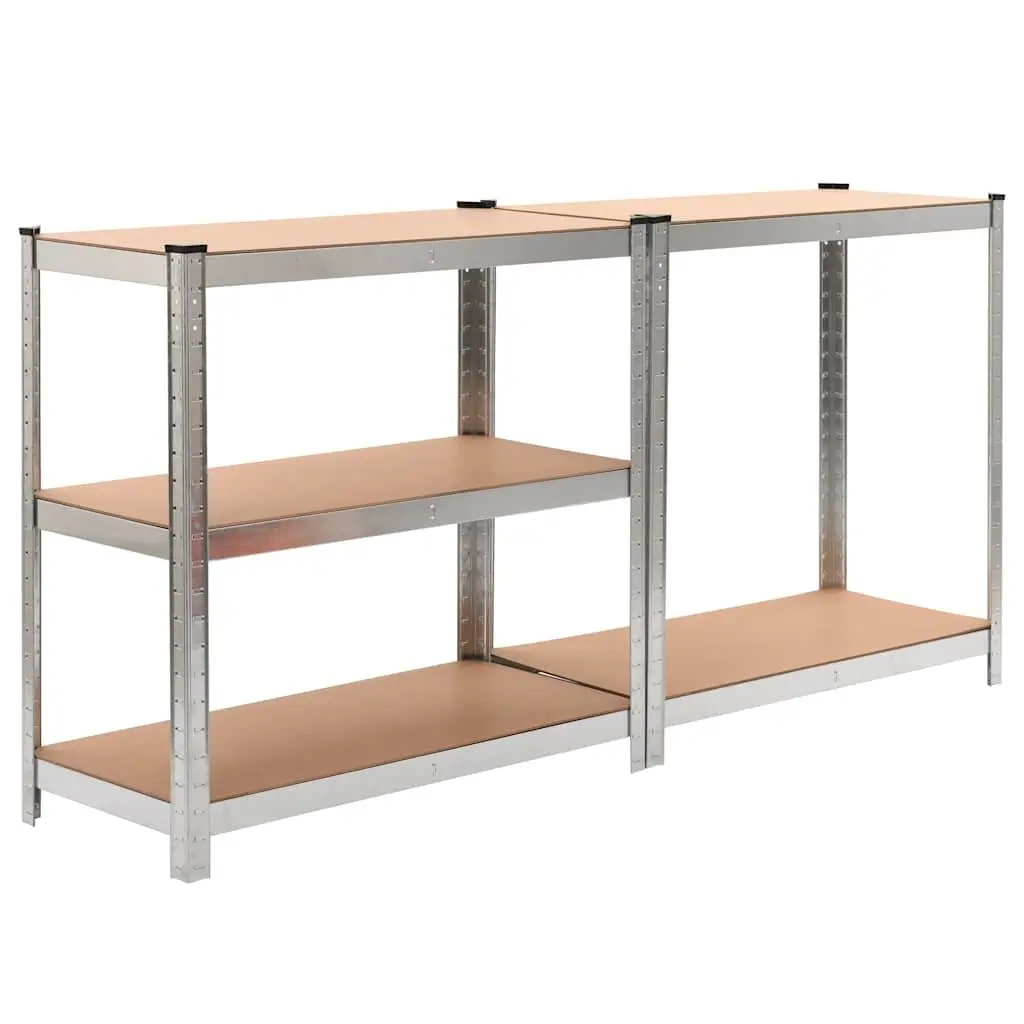 Industrial Storage Shelves MDF Steel 90 x 40 x 180 cm Brown 2 Piece