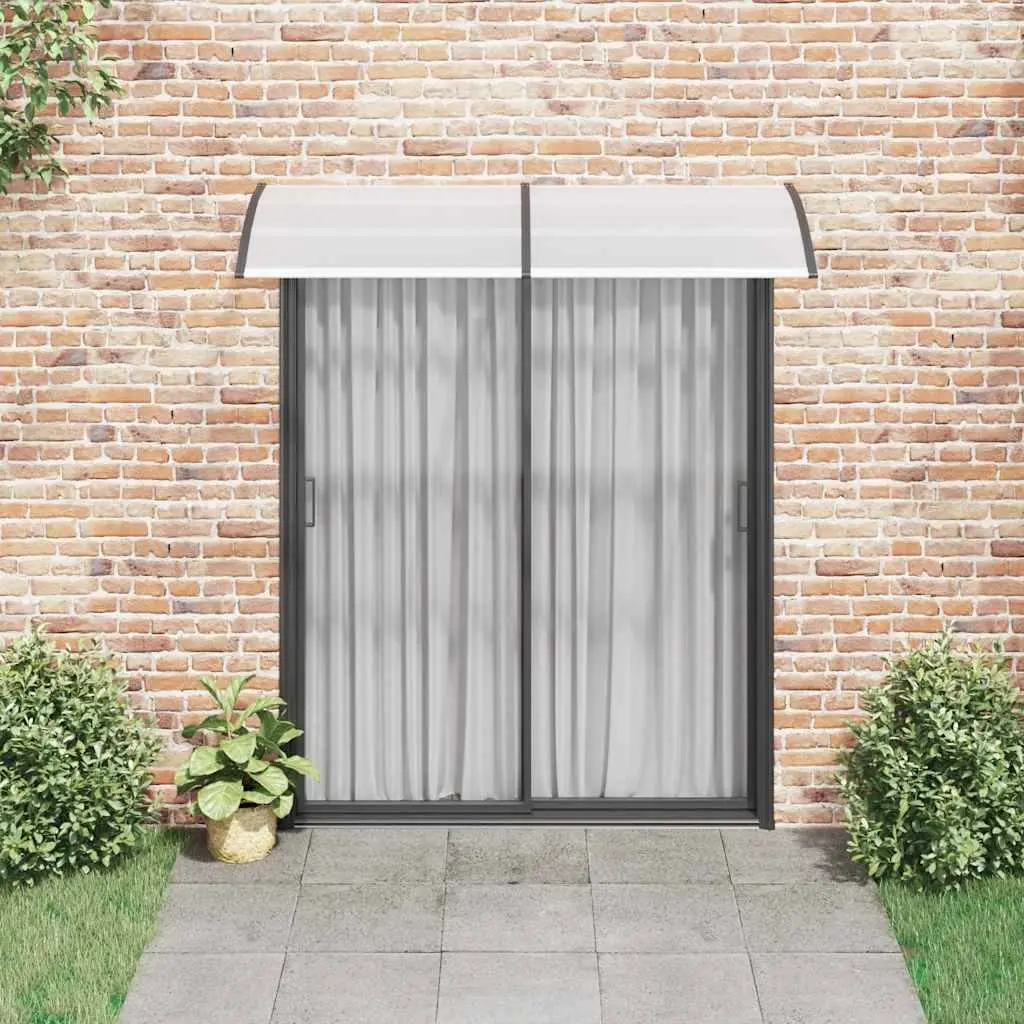 Door Canopy Polycarbonate 200x75cm Black