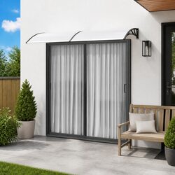 Sturdy Polycarbonate Door Canopy Awning 240x75cm