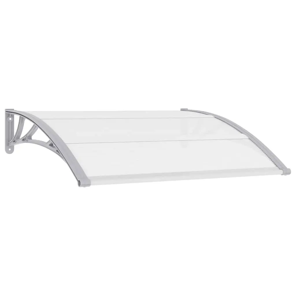 Door Canopy Polycarbonate 120 x 75 cm Grey Transparent