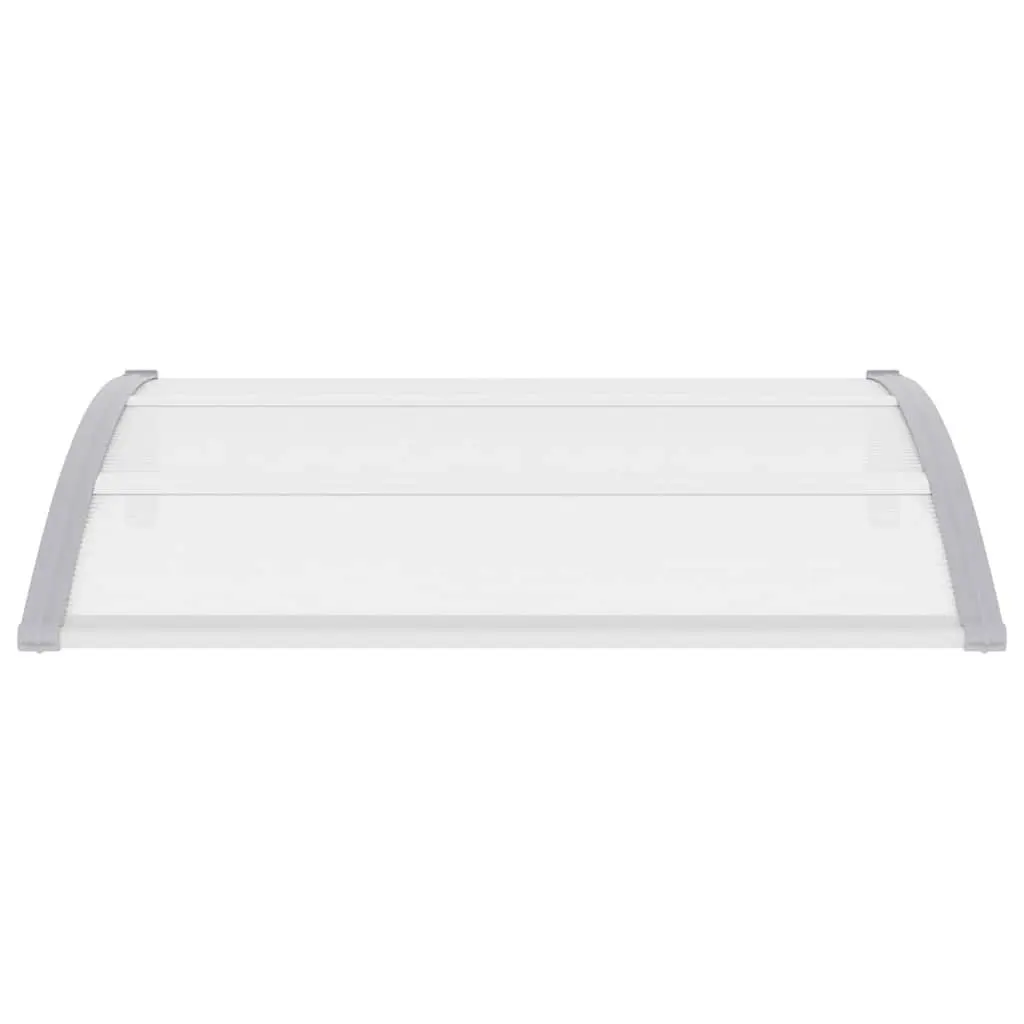 Door Canopy Polycarbonate 120 x 75 cm Grey Transparent