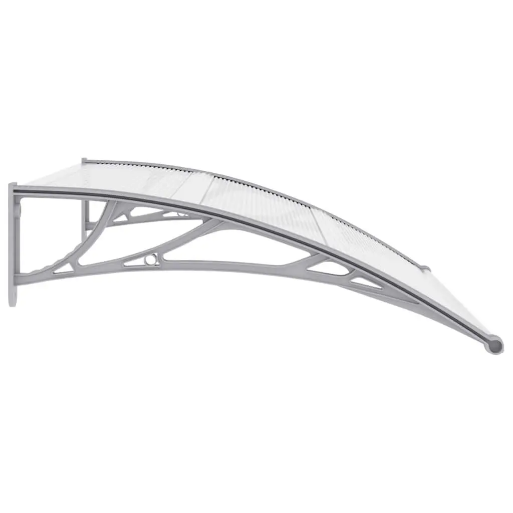 Door Canopy Polycarbonate 120 x 75 cm Grey Transparent