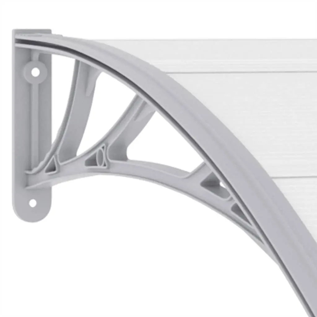 Door Canopy Polycarbonate 120 x 75 cm Grey Transparent