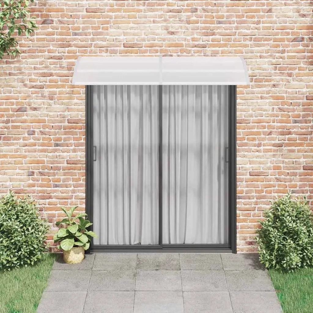 Grey Transparent Polycarbonate Door Canopy 200x75cm