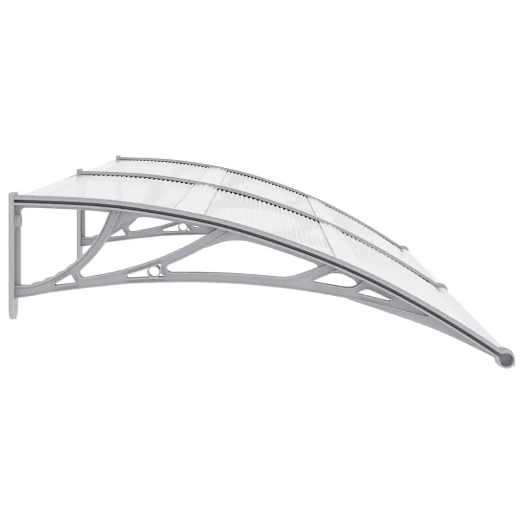 Grey Transparent Polycarbonate Door Canopy 200x75cm