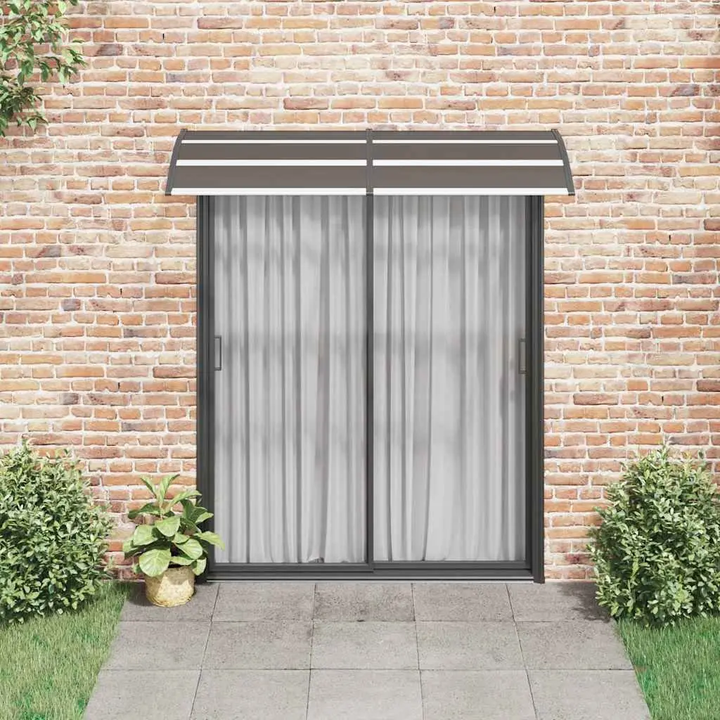 Black Door Canopy 200x75 cm Polycarbonate Awning