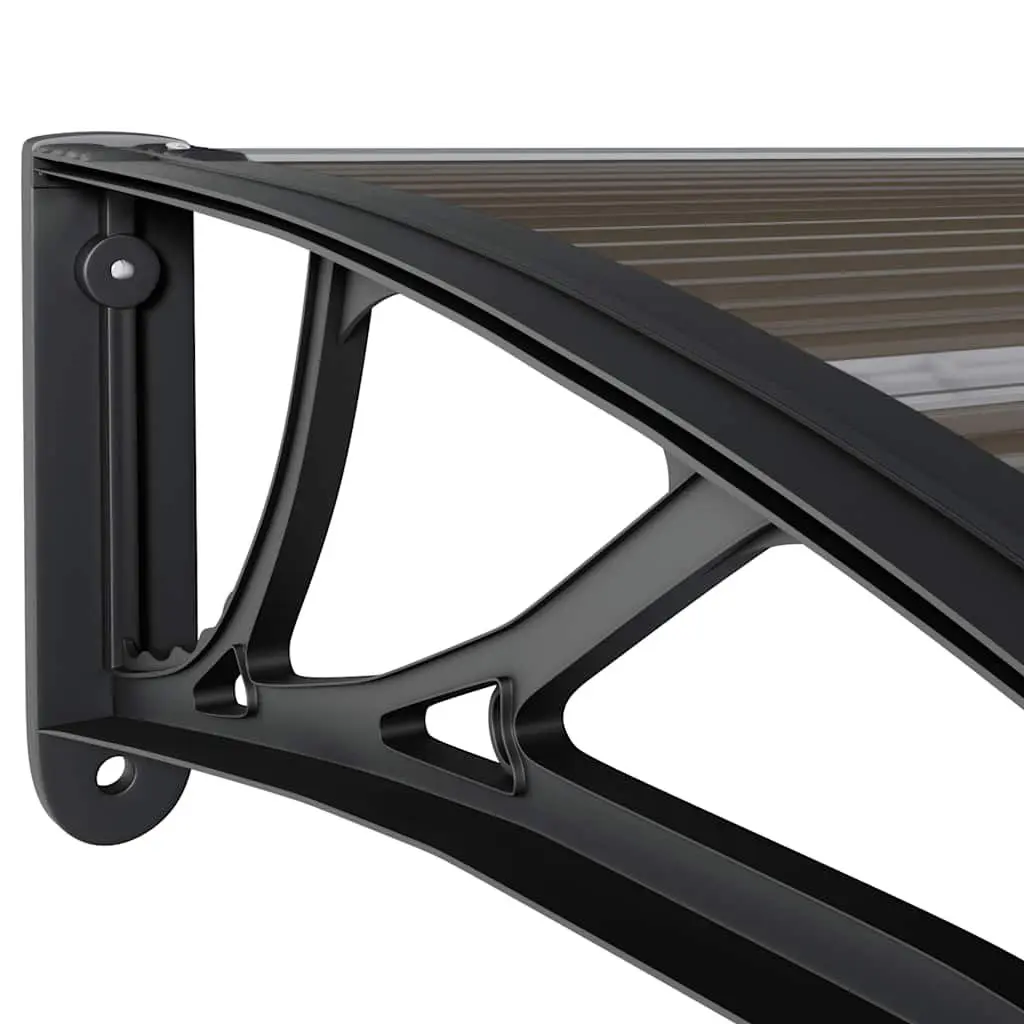 Black Door Canopy 200x75 cm Polycarbonate Awning