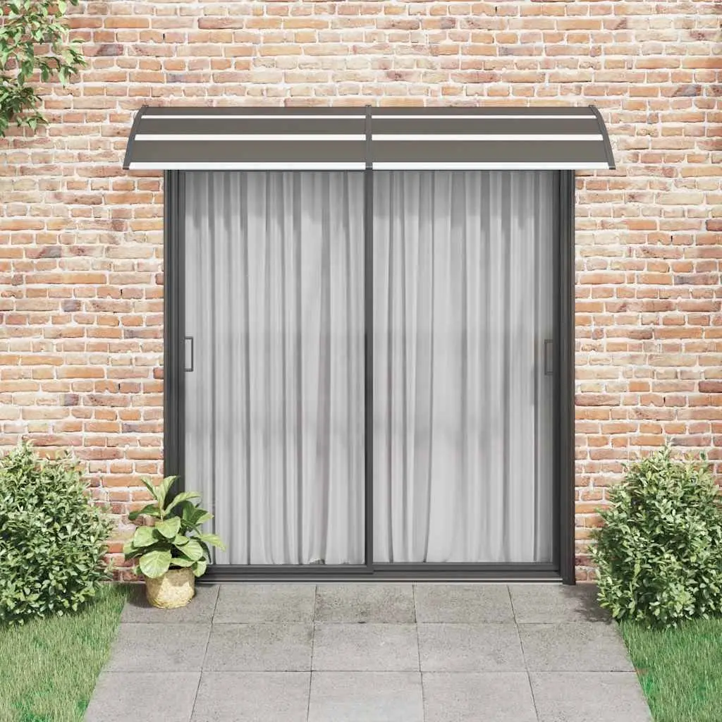 Black Door Canopy 240x75cm Polycarbonate Awning