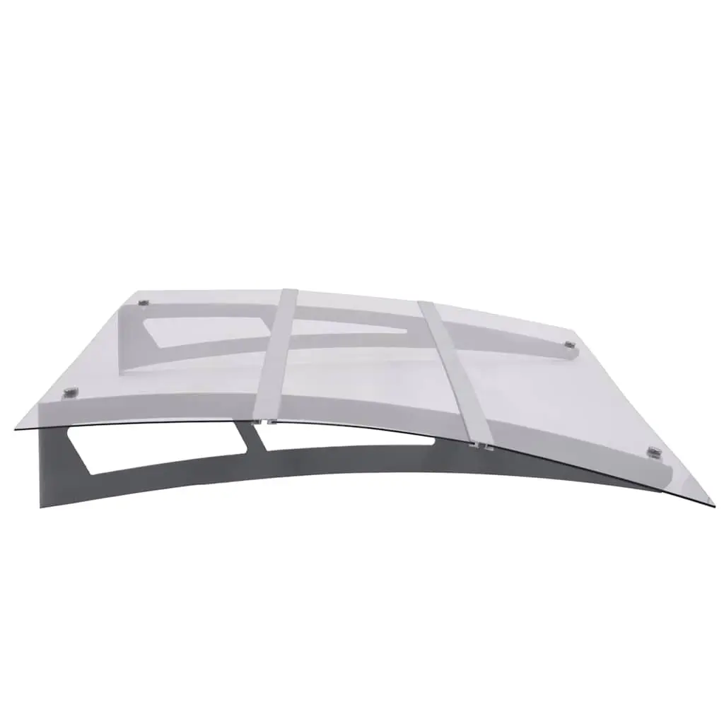 Door Canopy Polycarbonate 120x90cm Silver Transparent