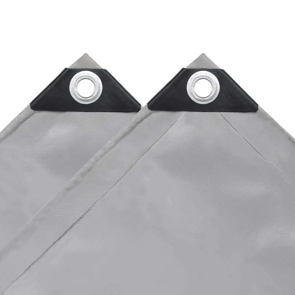 Heavy-Duty Tarpaulin Canvas with PVC Coating 5x6 m Grey Waterproof Cover