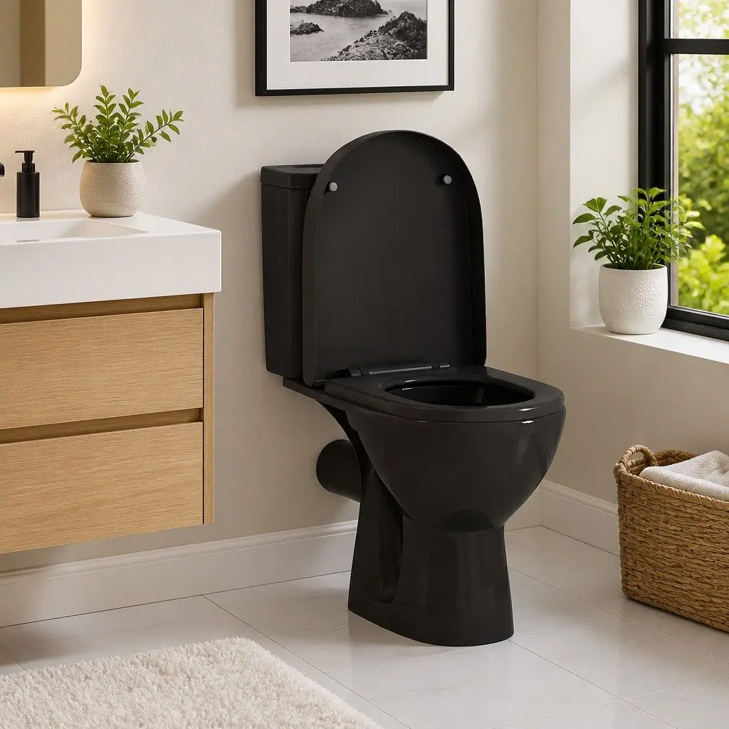 Soft-Close Toilet Seat with Quick-Release, Black