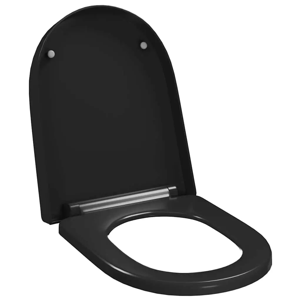 Black Soft-Close Toilet Seat with Quick-Release