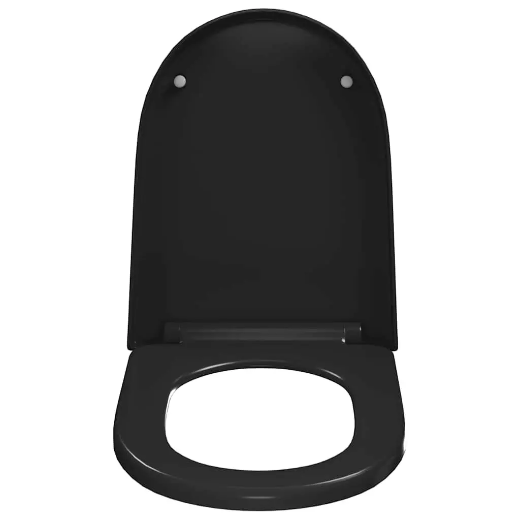 Black Soft-Close Toilet Seat with Quick-Release