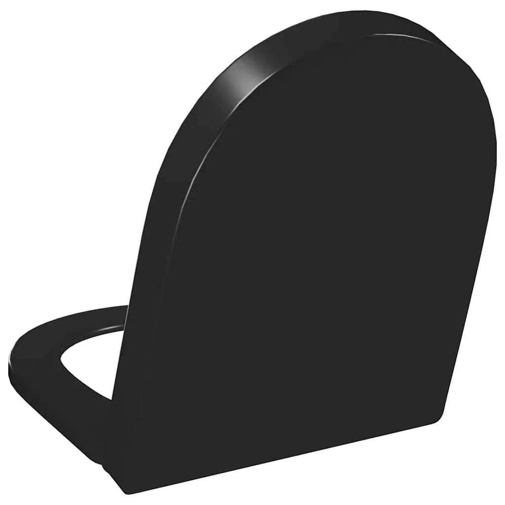 Black Soft-Close Toilet Seat with Quick-Release