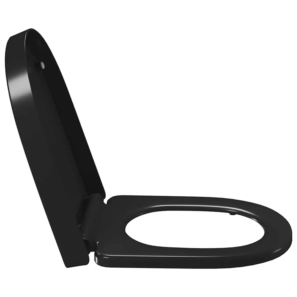Black Soft-Close Toilet Seat with Quick-Release