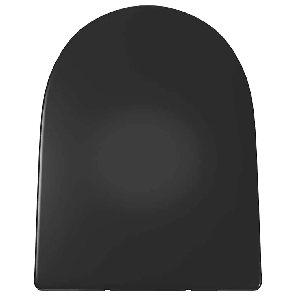 Black Soft-Close Toilet Seat with Quick-Release