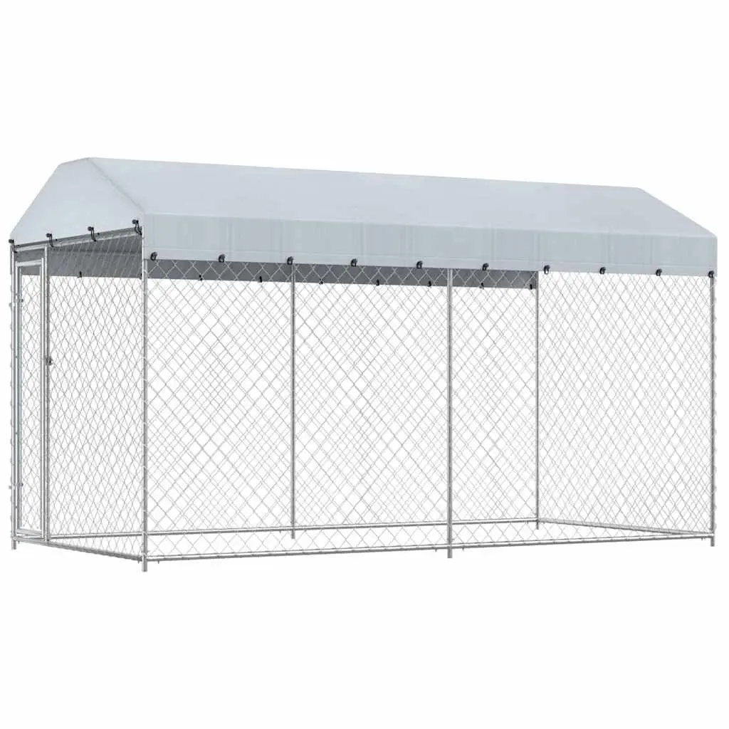 Large Dog Kennel Run with Canopy Top