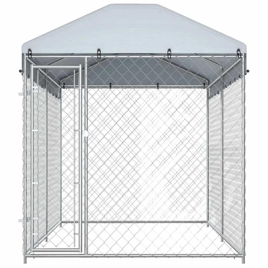 Large Dog Kennel Run with Canopy Top