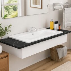 High-Quality Ceramic Basin 91x39.5x18.5cm for Bathrooms