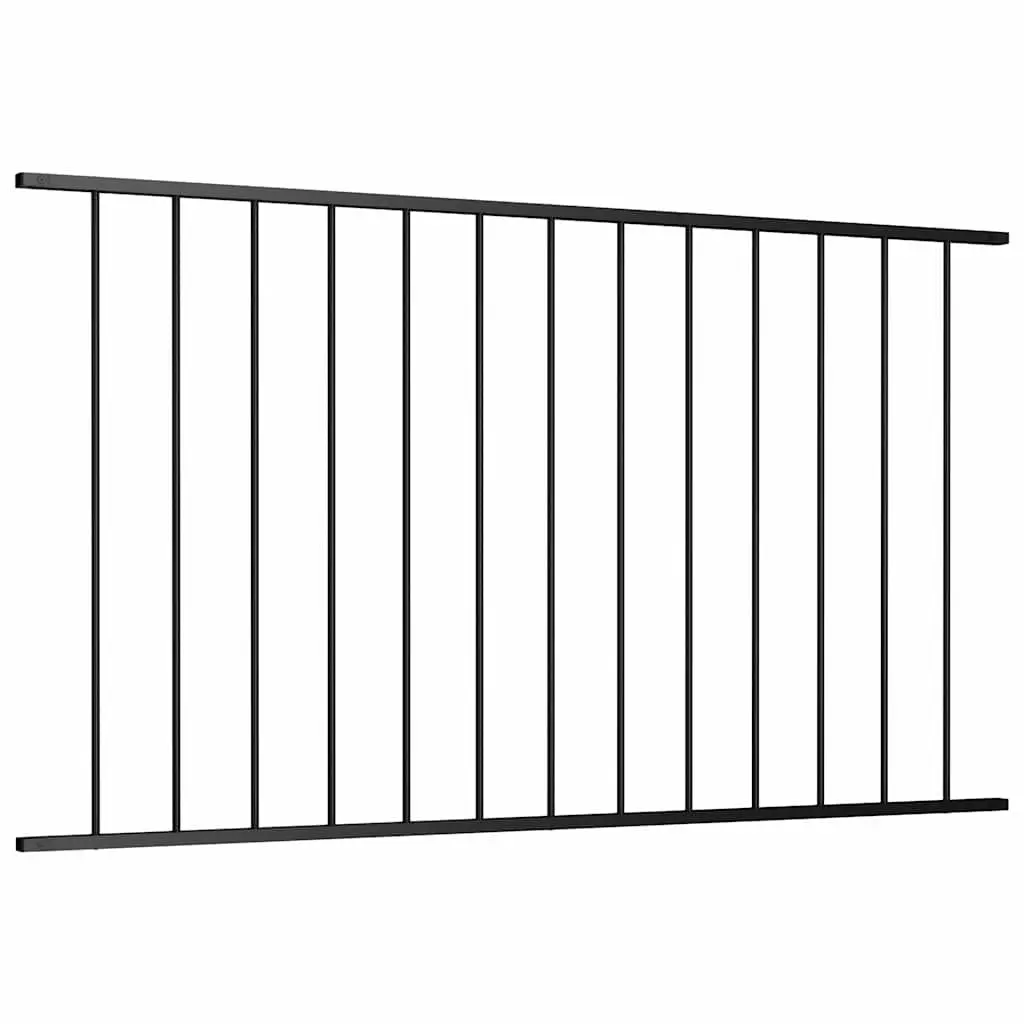 Black Steel Garden Fence Panel for Outdoor Use
