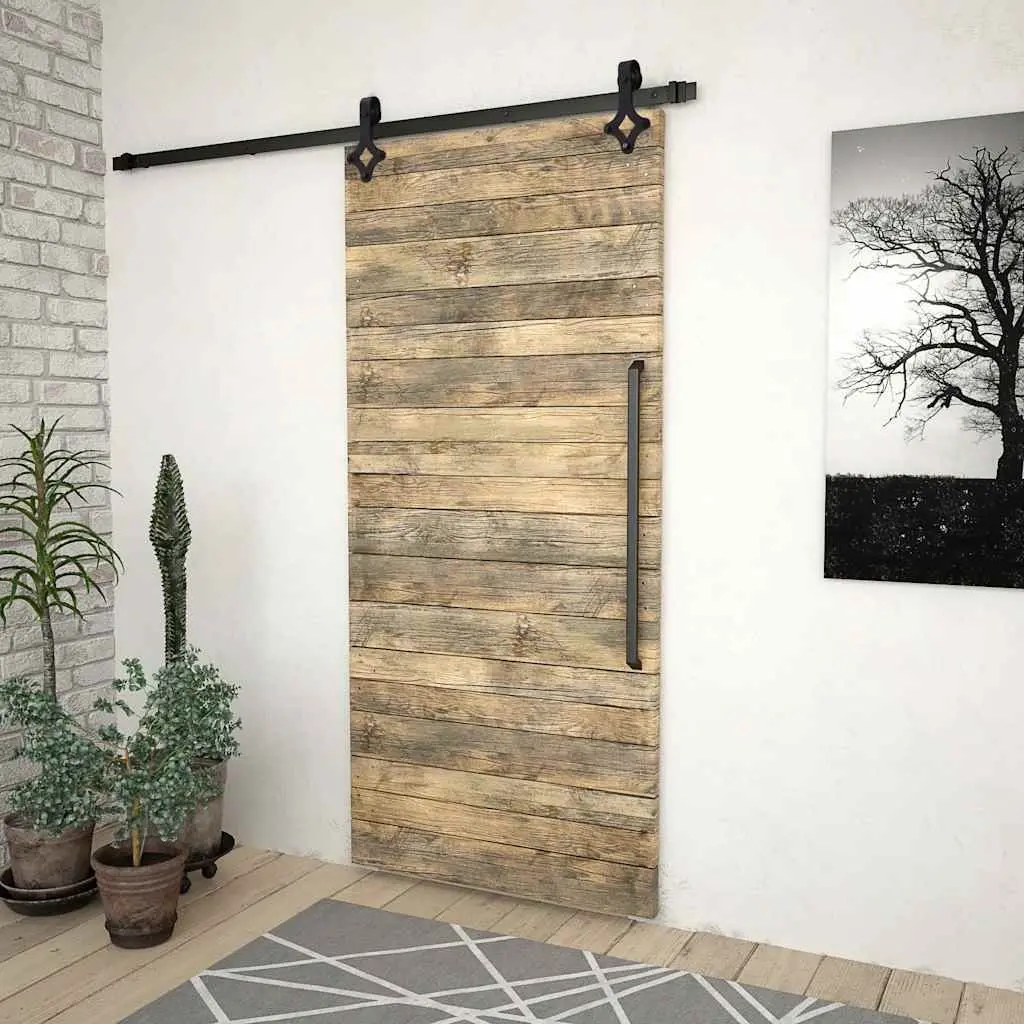 183cm Sliding Door Hardware Kit in Black