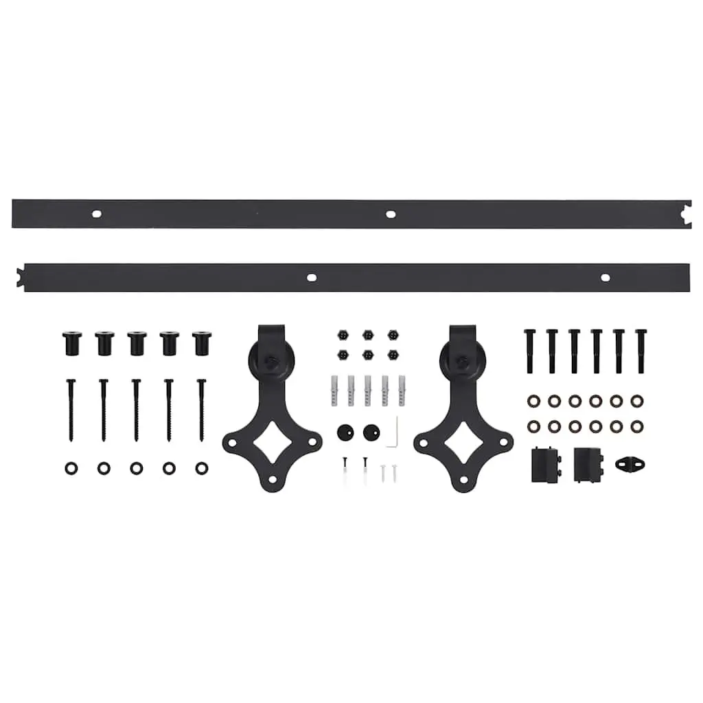 183cm Sliding Door Hardware Kit in Black