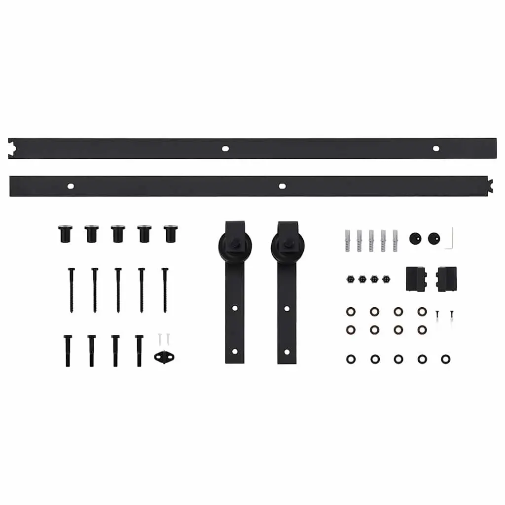 Sliding Door Hardware Kit 200cm Steel Track Set