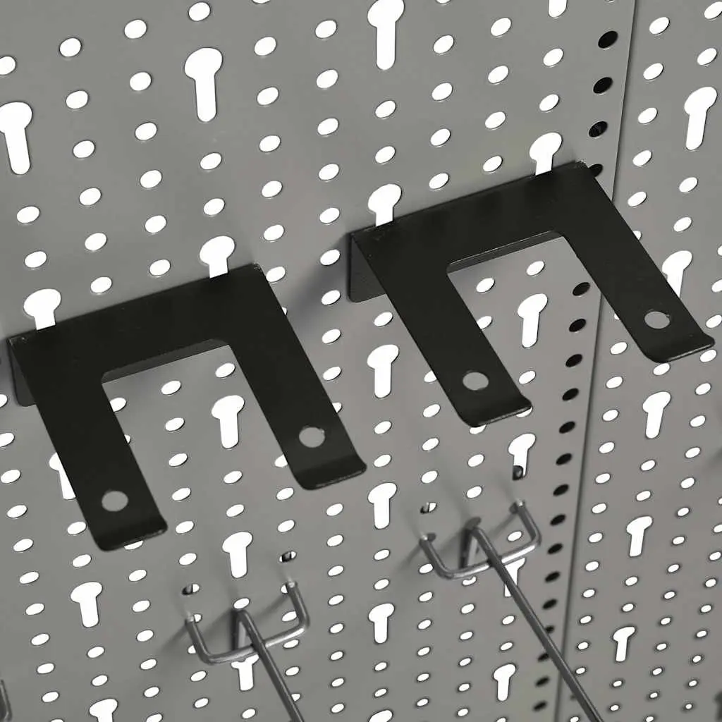 Wall-mounted Tool Pegboards 3 pcs 40x58 cm Steel Panel Organisation Storage