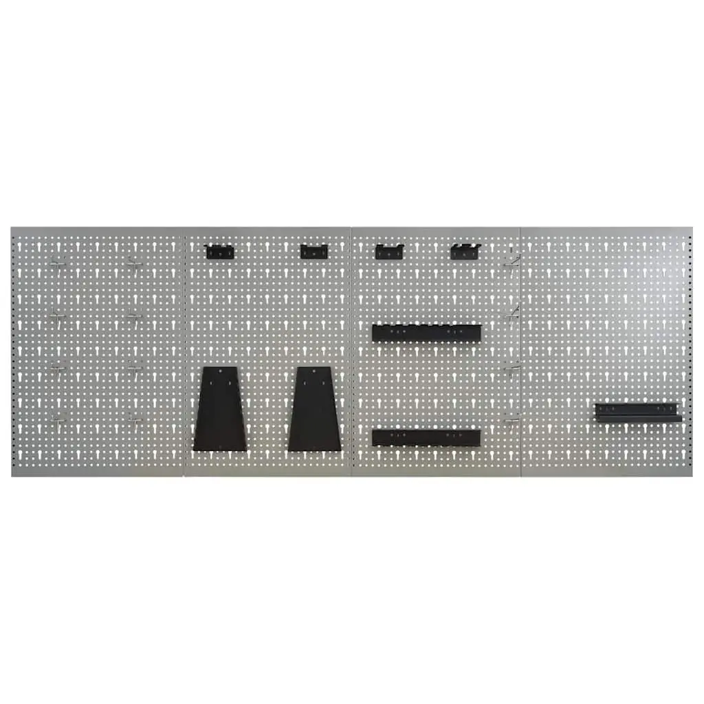 Wall-mounted Peg Boards Steel 40x58 cm Grey